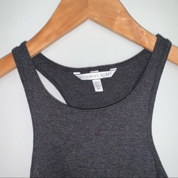 Victoria’s Secret Crop Tank Top High Neck Wing Logo Grey Women's  Size Small - Picture 4 of 6